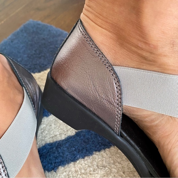 💎 TLC SILVER BLACK METTALIC CUT OUT SHOES! - Picture 6 of 15